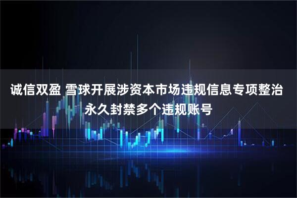 诚信双盈 雪球开展涉资本市场违规信息专项整治 永久封禁多个违规账号